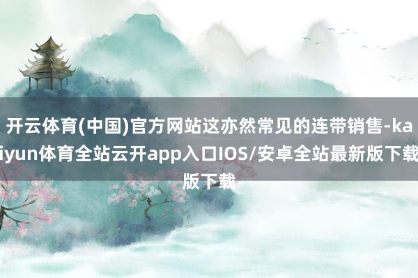 开云体育(中国)官方网站这亦然常见的连带销售-kaiyun体育全站云开app入口IOS/安卓全站最新版下载