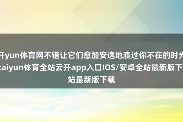 开yun体育网不错让它们愈加安逸地渡过你不在的时光-kaiyun体育全站云开app入口IOS/安卓全站最新版下载