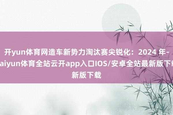 开yun体育网造车新势力淘汰赛尖锐化：2024 年-kaiyun体育全站云开app入口IOS/安卓全站最新版下载