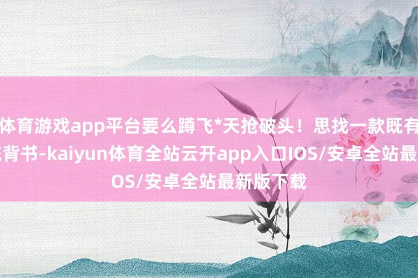 体育游戏app平台要么蹲飞*天抢破头！思找一款既有官正大统背书-kaiyun体育全站云开app入口IOS/安卓全站最新版下载