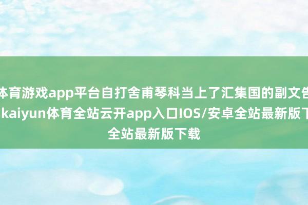 体育游戏app平台自打舍甫琴科当上了汇集国的副文告长-kaiyun体育全站云开app入口IOS/安卓全站最新版下载