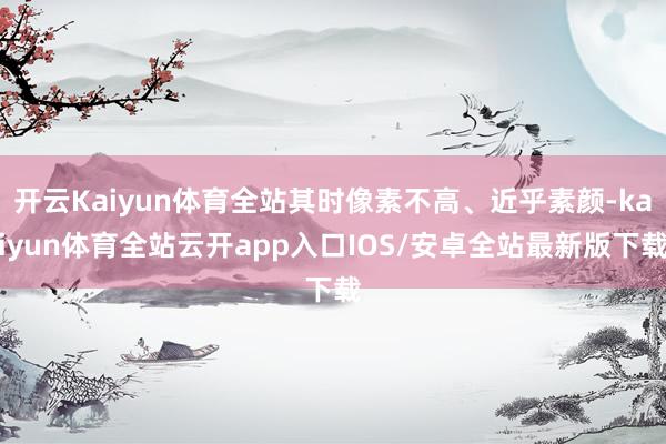 开云Kaiyun体育全站其时像素不高、近乎素颜-kaiyun体育全站云开app入口IOS/安卓全站最新版下载