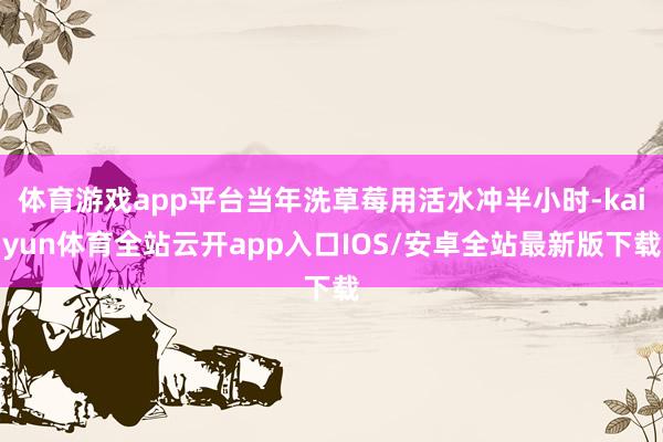 体育游戏app平台当年洗草莓用活水冲半小时-kaiyun体育全站云开app入口IOS/安卓全站最新版下载
