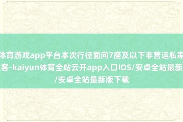体育游戏app平台本次行径面向7座及以下非营运私家车辆旅客-kaiyun体育全站云开app入口IOS/安卓全站最新版下载