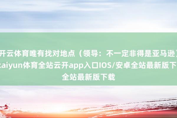 开云体育唯有找对地点(领导:不一定非得是亚马逊)-kaiyun体育全站云开app入口IOS/安卓全站最新版下载