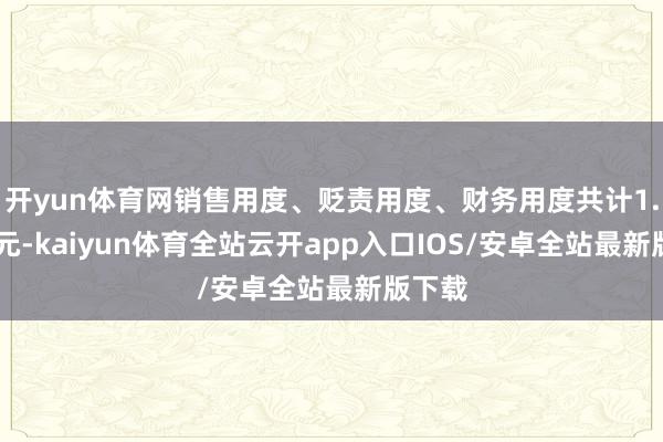 开yun体育网销售用度、贬责用度、财务用度共计1.19亿元-kaiyun体育全站云开app入口IOS/安卓全站最新版下载