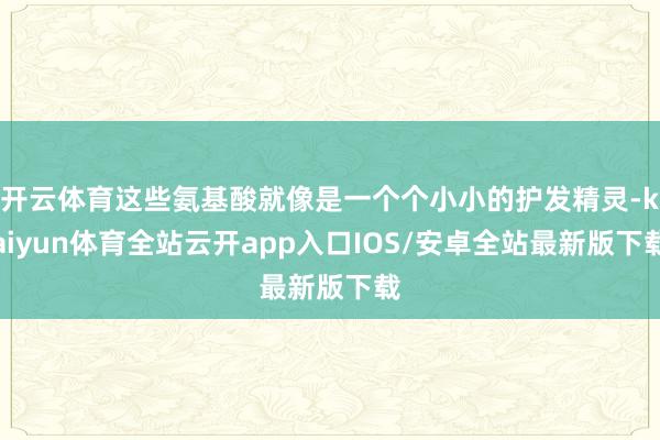 开云体育这些氨基酸就像是一个个小小的护发精灵-kaiyun体育全站云开app入口IOS/安卓全站最新版下载